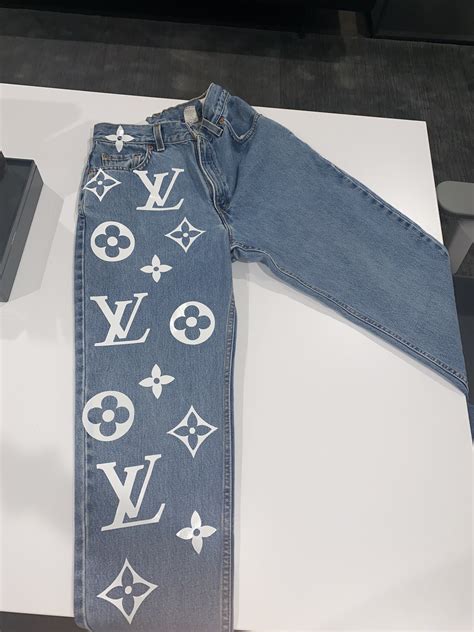 lv pants custom|lv denim pants.